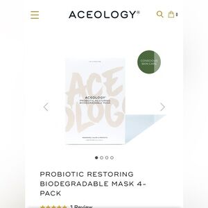 NIB- PROBIOTIC RESTORING BIODEGRADABLE‎ MASK 4-
PACK